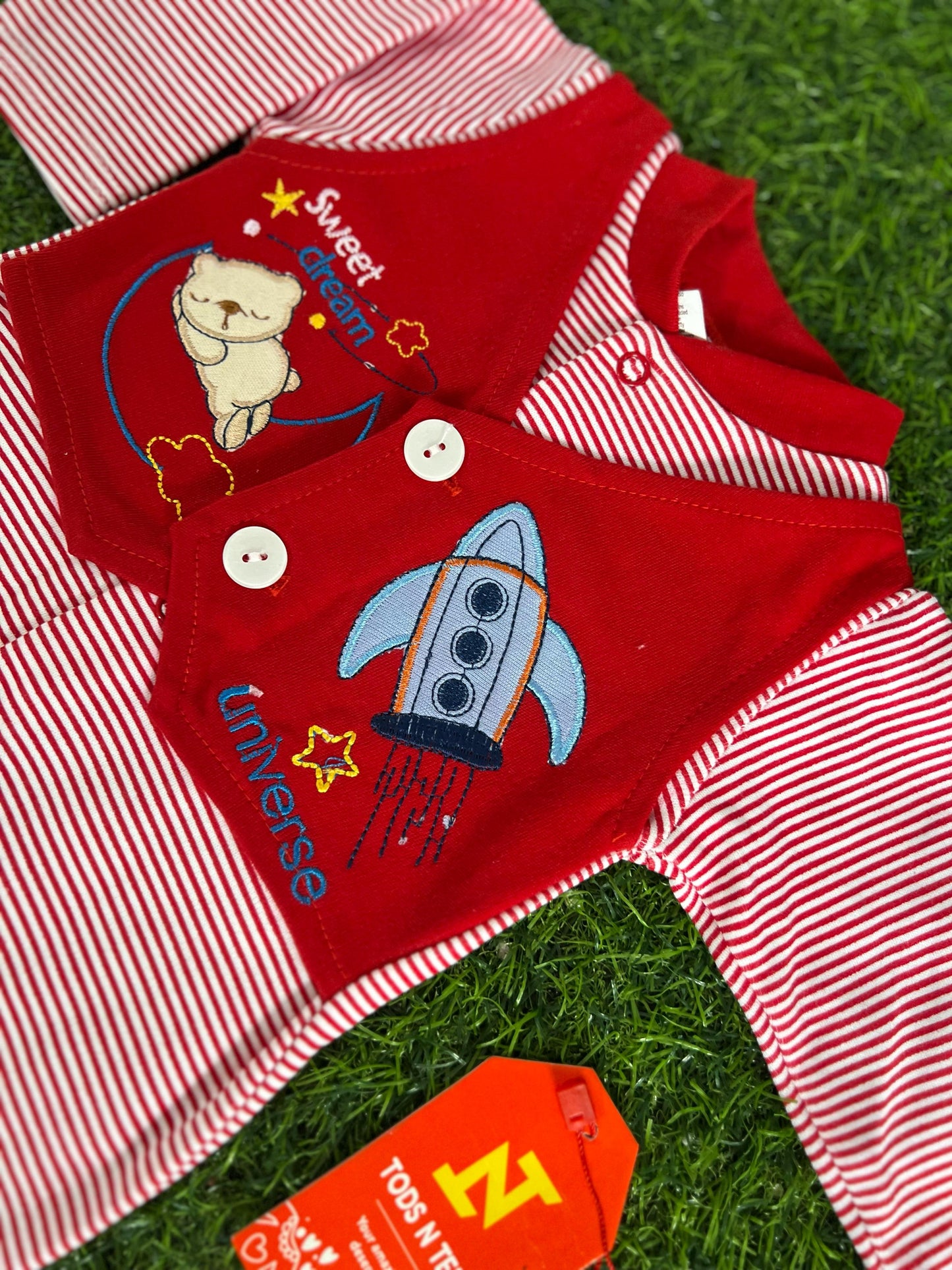 Space Theme Unisex Romper 0-12M Tropical