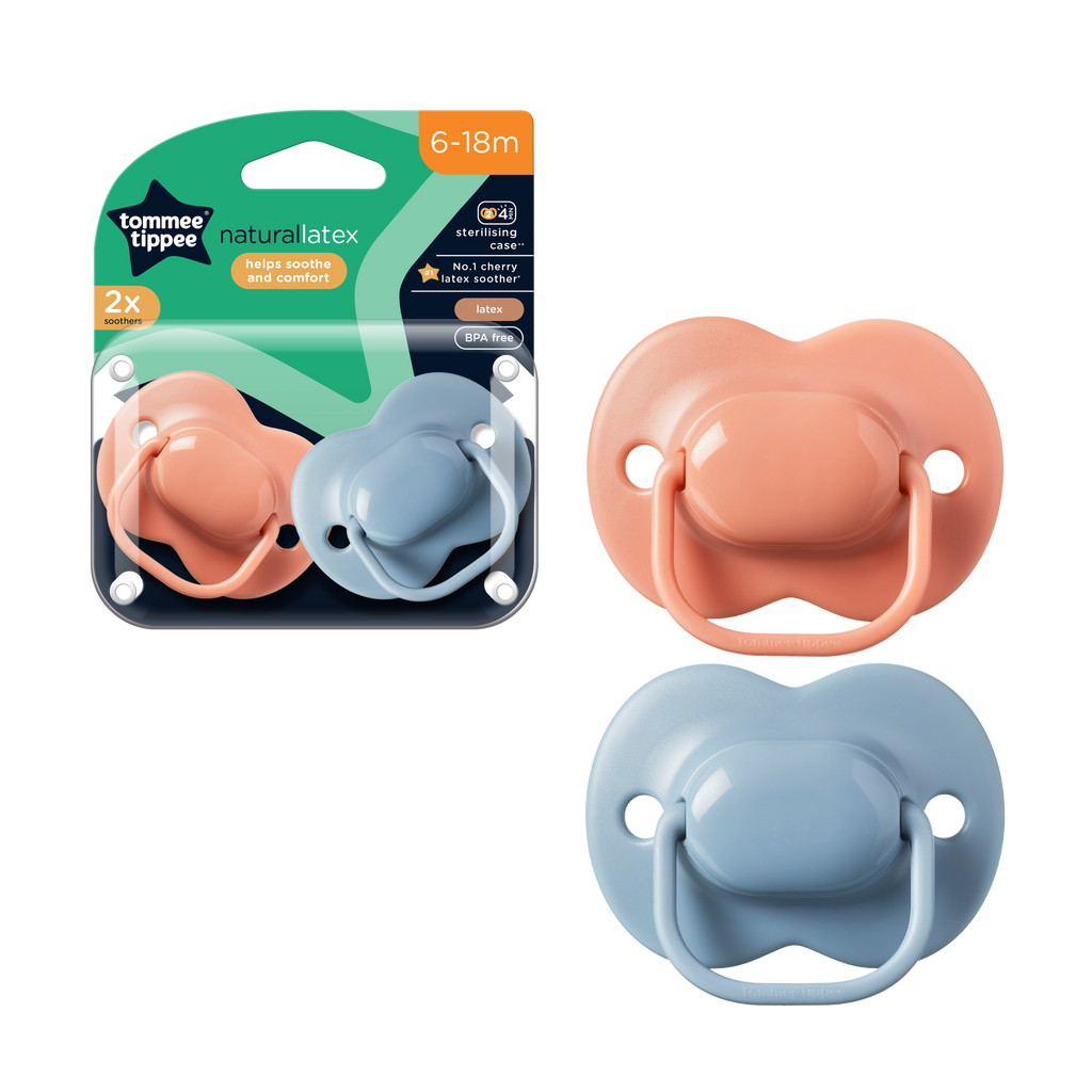 6-18M Cherry Latex Soother 2-PK Tommee Tippee 433533