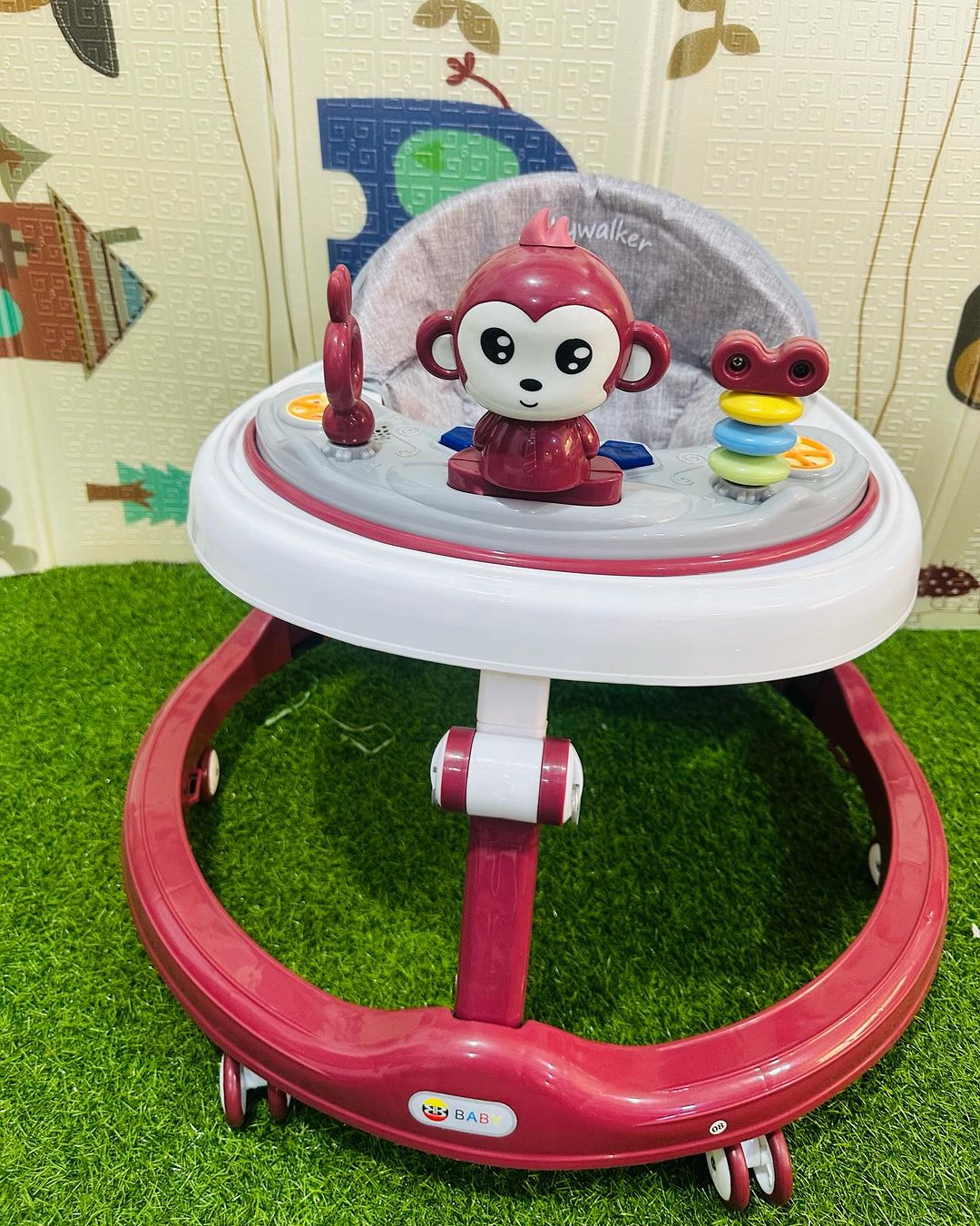 Adjustable lightweight Baby walker Red W608