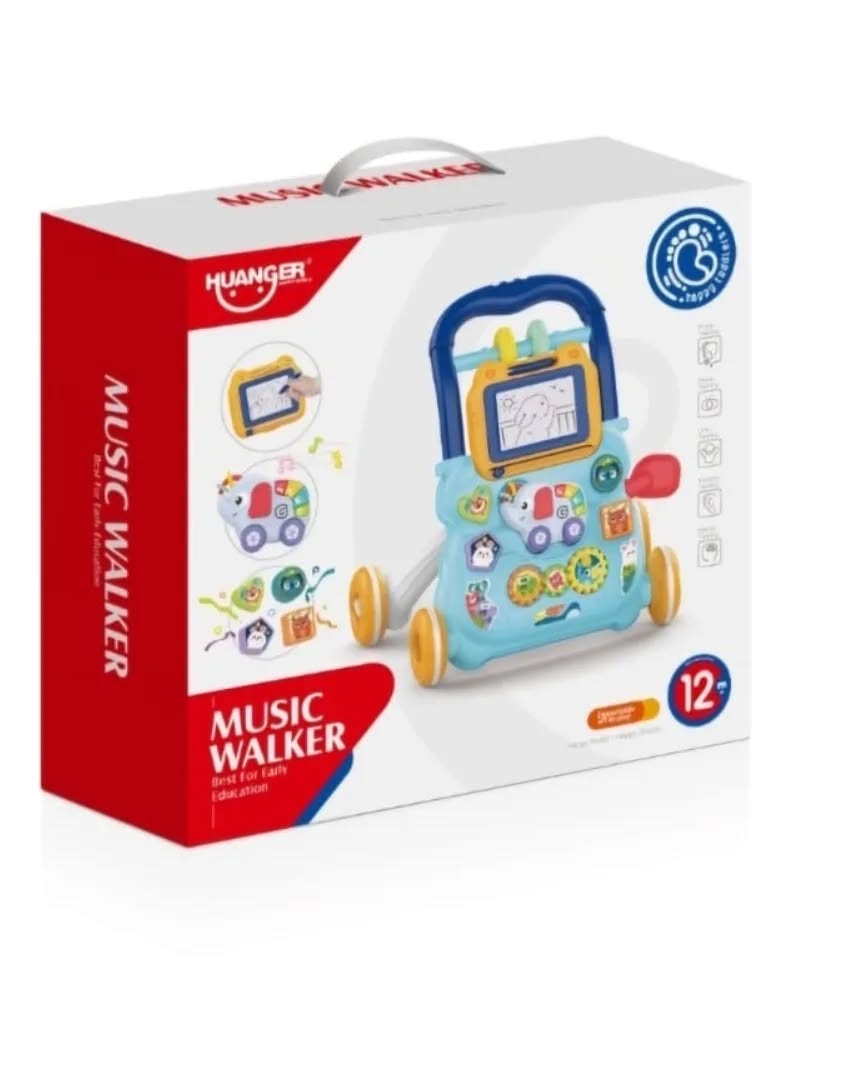 Huanger 2 in 1 Baby Walker with Drawing Board-Sit-to-Stand - 0810-11