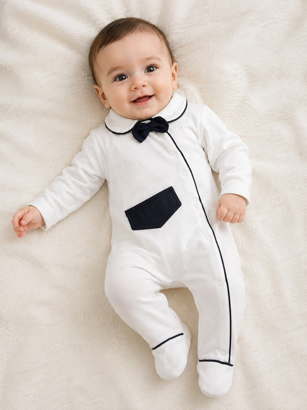Porcelain Gentleman Dreams (0-6M) White