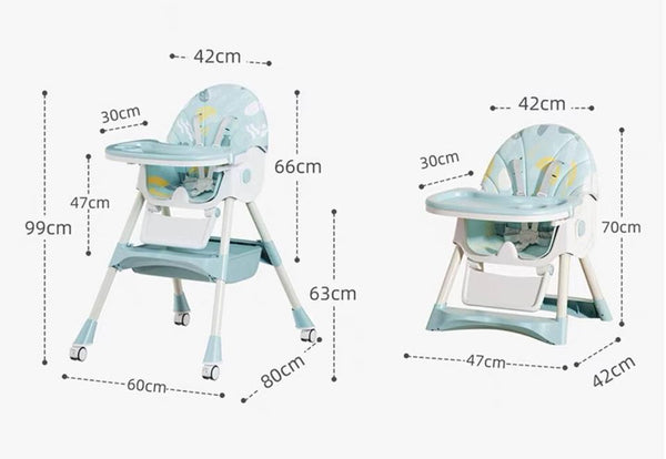 Kidilo 3-in-1 High Chair Multifunctions-BZ-8131
