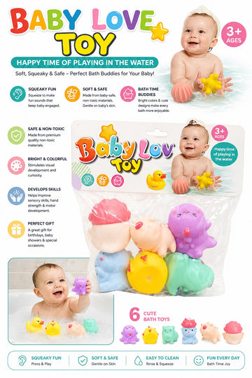 Soft Silicone Toy 6 pcs - 916-432