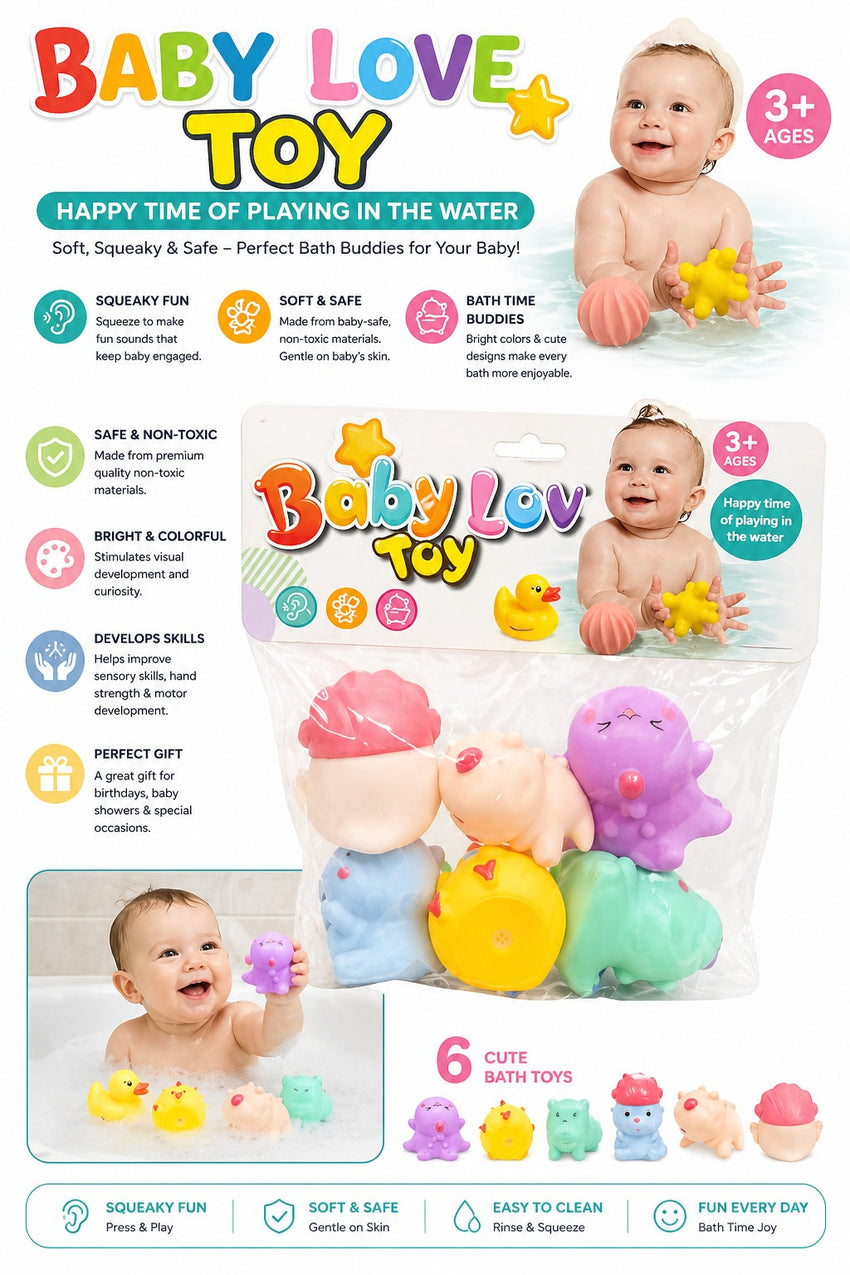 Soft Silicone Toy 6 pcs - 916-432