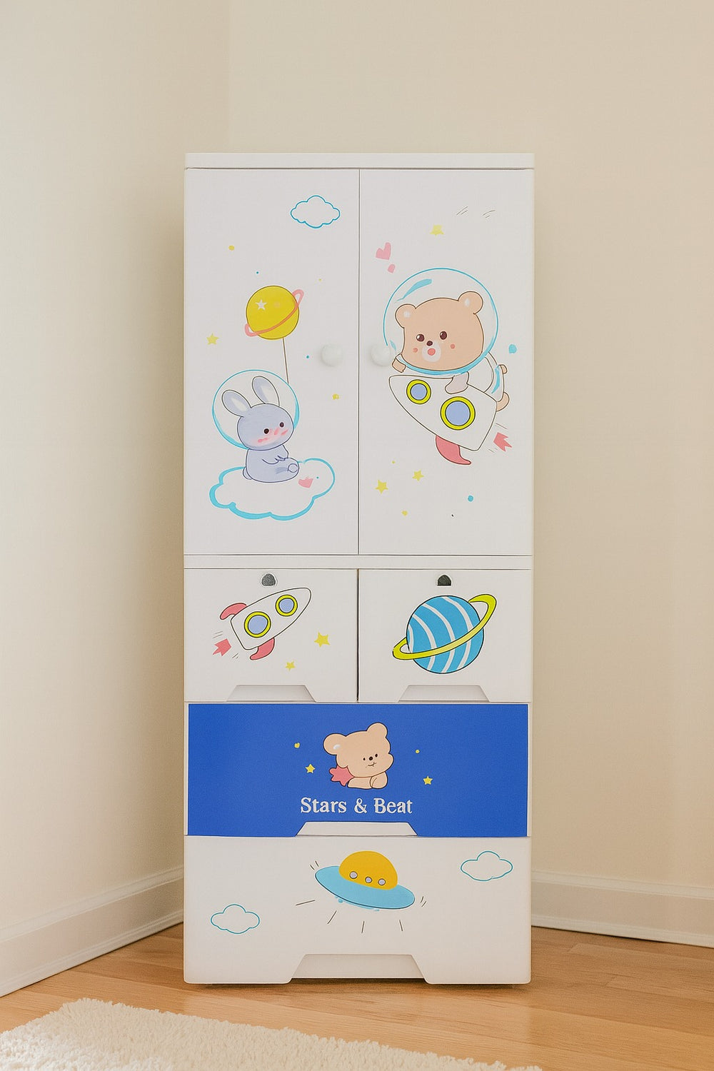 Space Theme 6 Layers Wardrobe