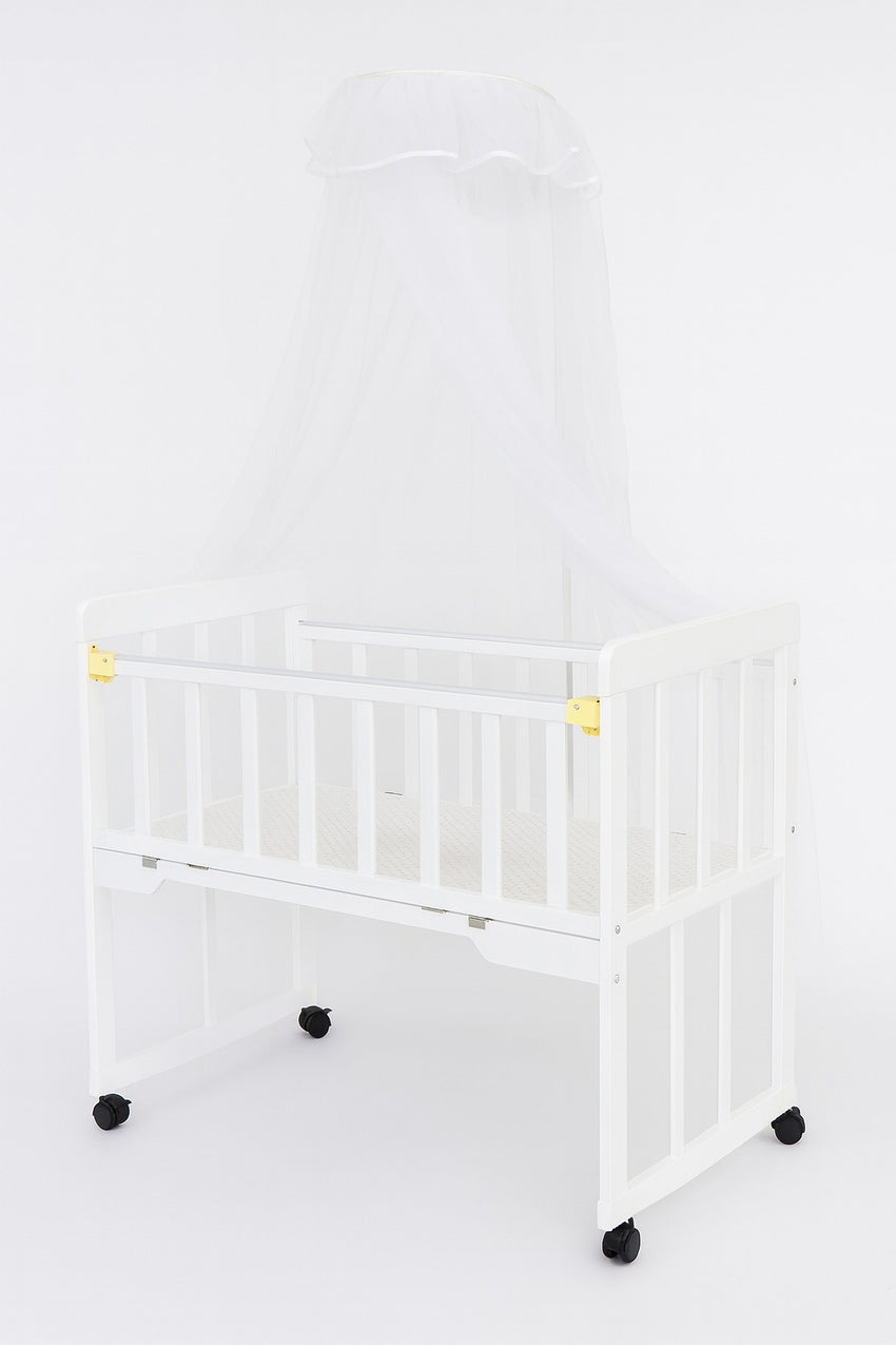 Baby Wooden Cot With Multifunctions Features - Imported - BZ-701