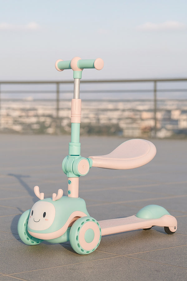 Premium 3-in-1 Multifunctional Kids Scooty Imported - S-888