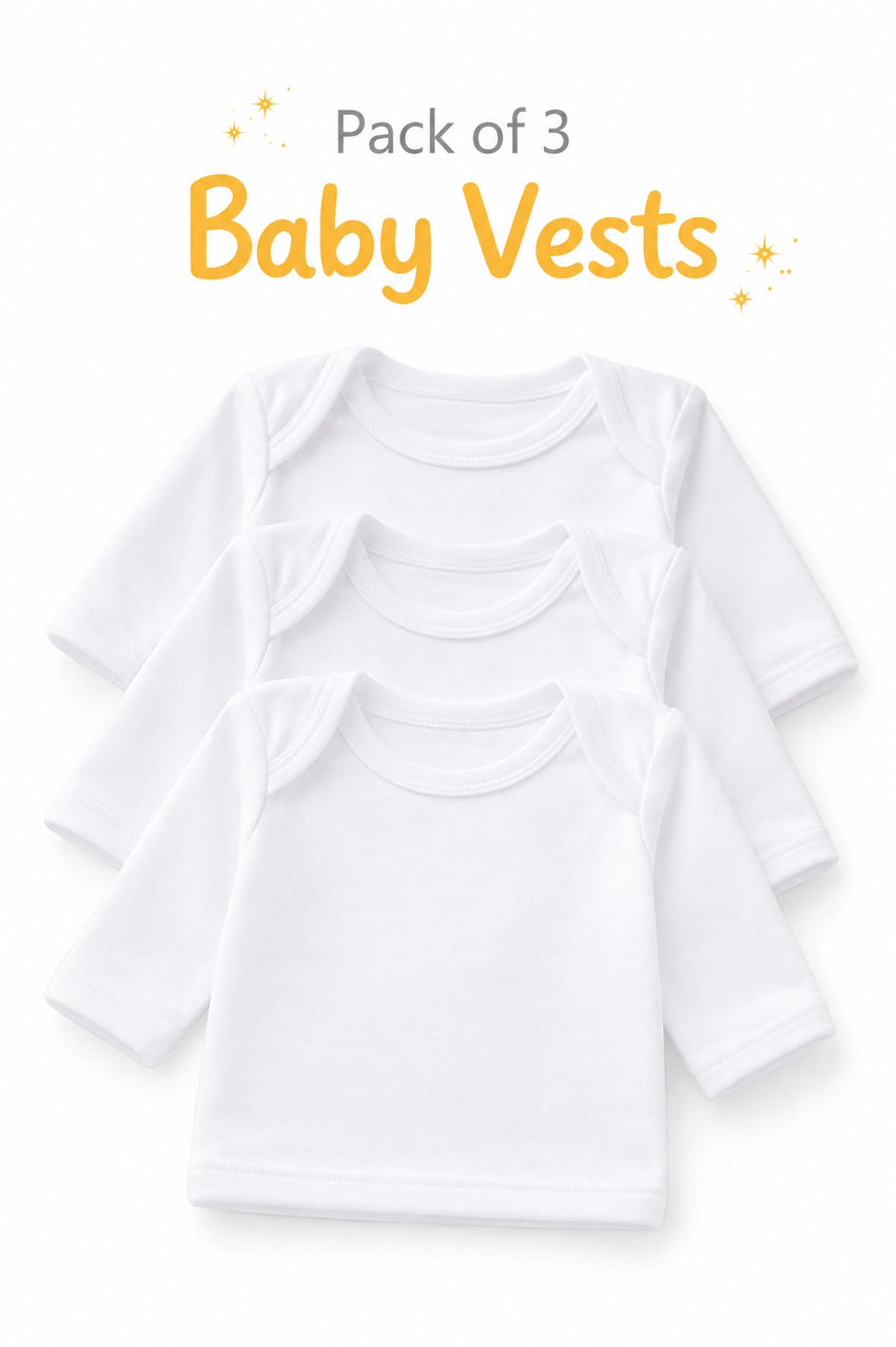Pack of 3 Baby Vest (0-12M)