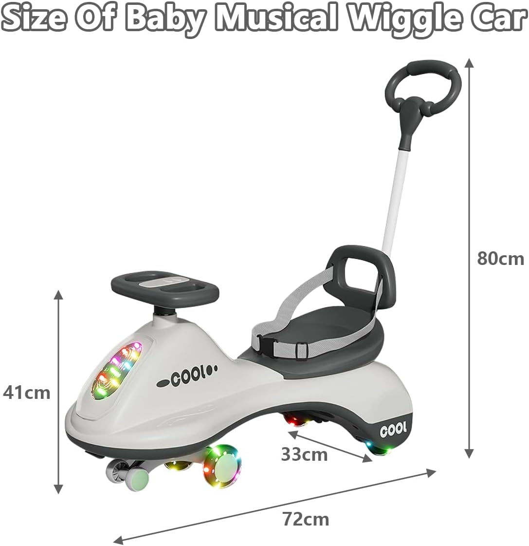 Wiggle Car push-on with Parental Handle-BZ-688-3T