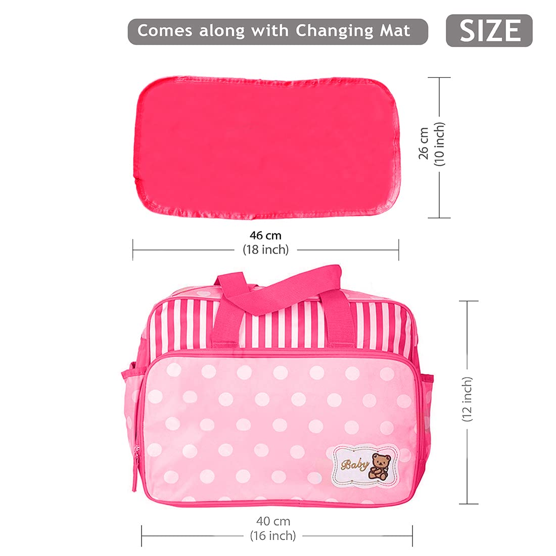 Baby Diaper Bag for Mother Pink-DB144