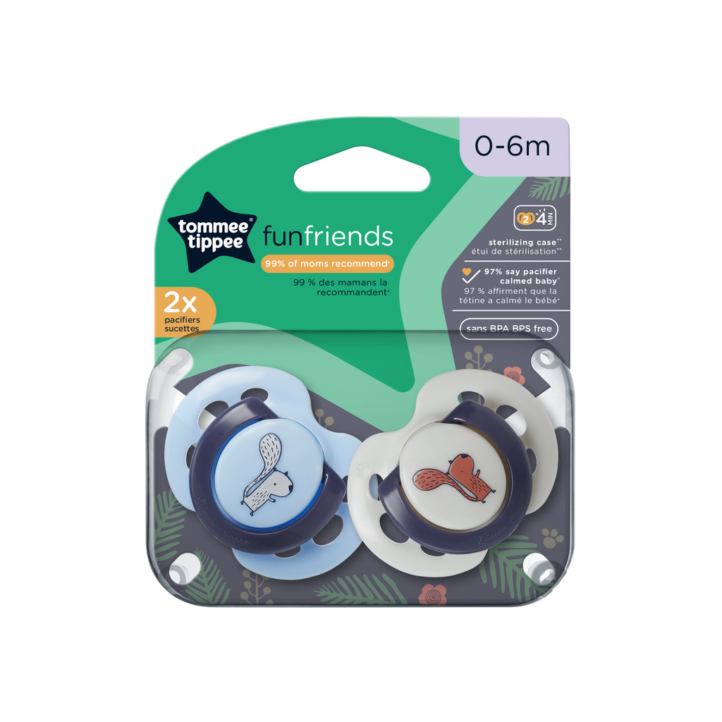 0-6M Night Time Pacifiers 2-PK Tommee Tippee 533453