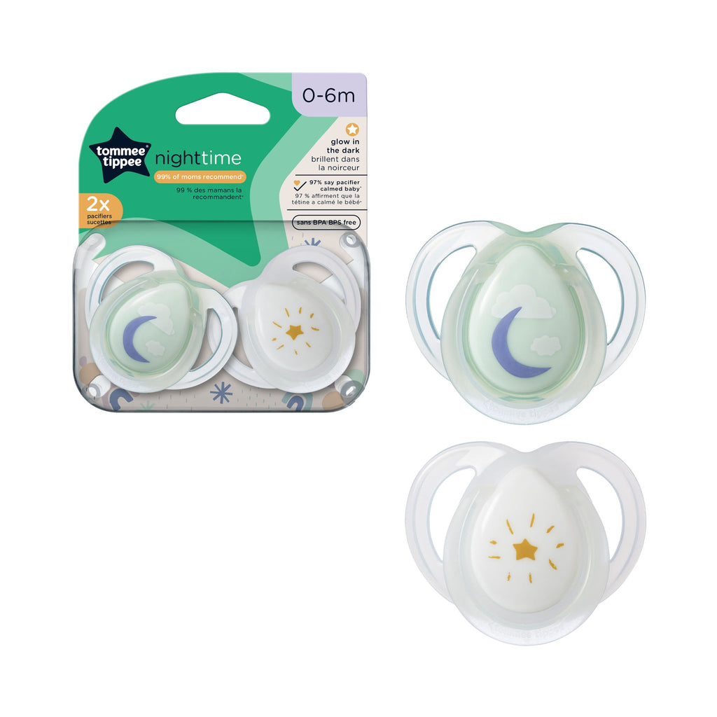 0-6M Night Time Pacifier 2-PK Tommee Tippee 533465