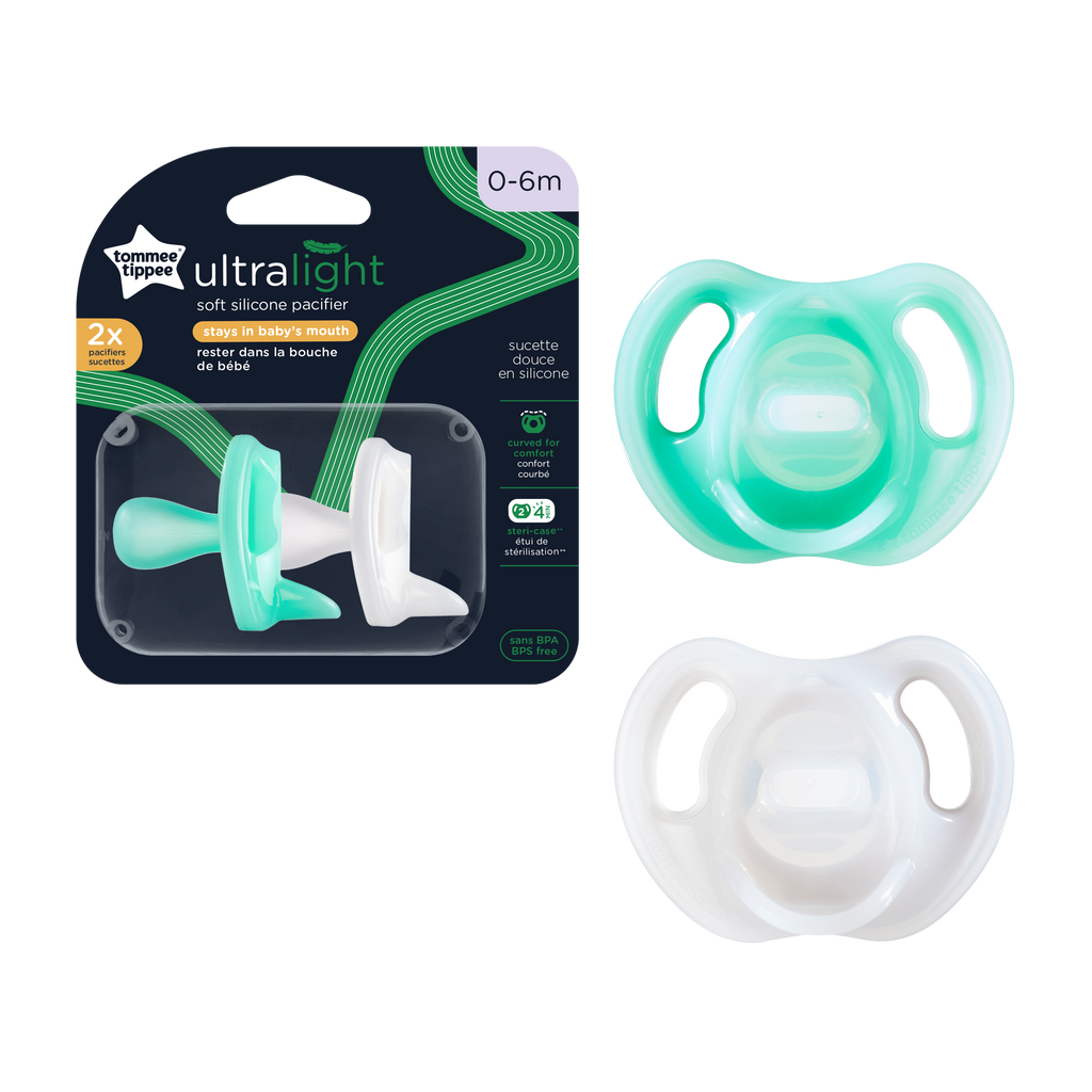 0-6M Silicone Soother 2-PK Tommee Tippee 533495