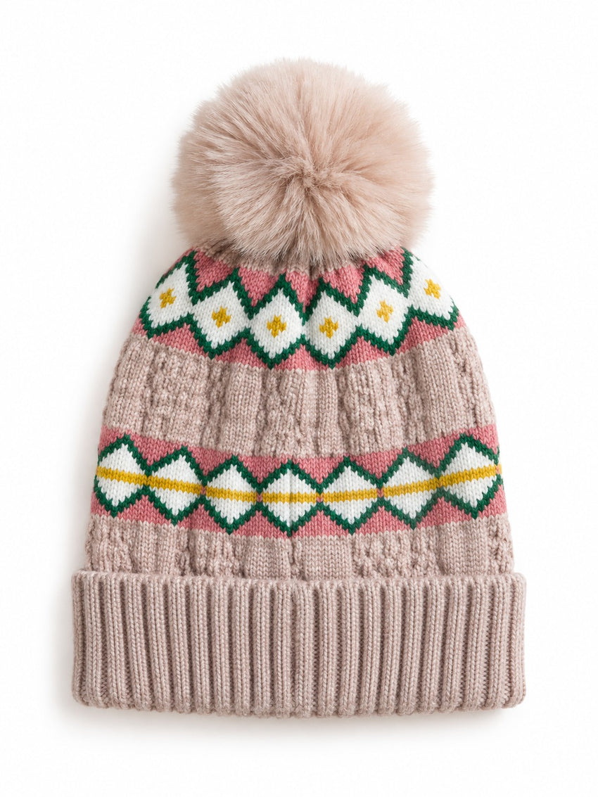Woolen cap - 2-10Y - Peach