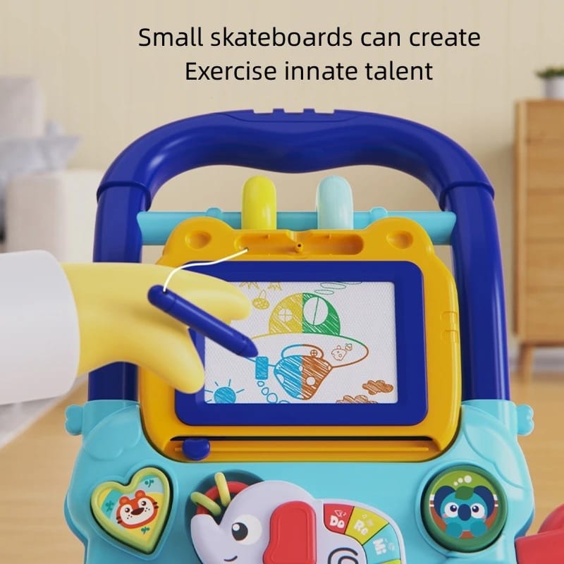 Huanger 2 in 1 Baby Walker with Drawing Board-Sit-to-Stand - 0810-11
