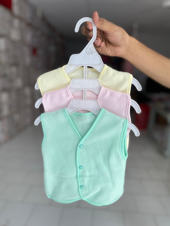 Pack of 3 Winter Vests (0-12M) - Mix Color