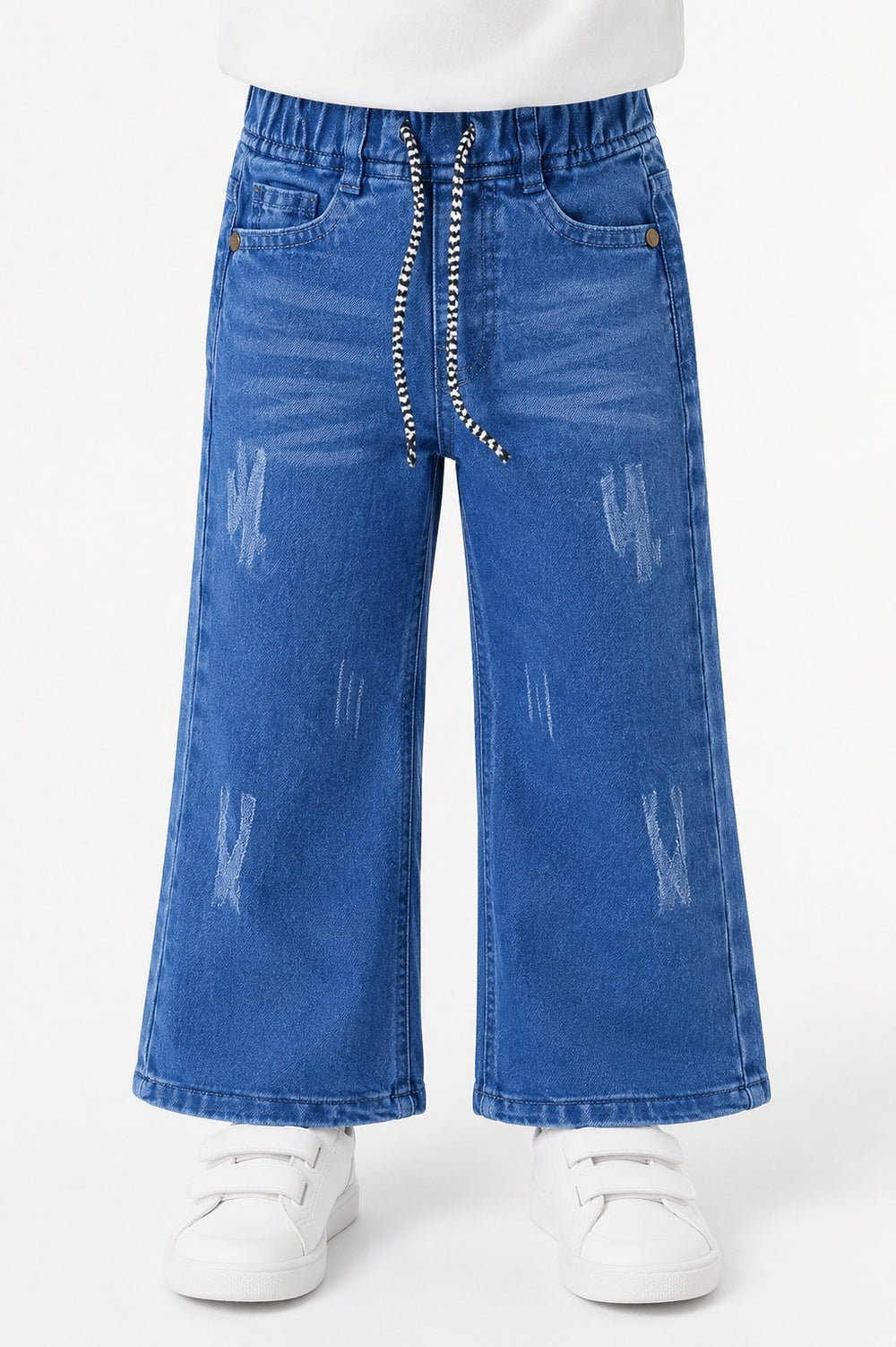 Girls Stylish Wide Leg Pants (3-10Y) - Blue