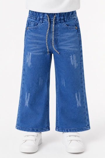 Girls Stylish Wide Leg Pants (3-10Y) - Blue