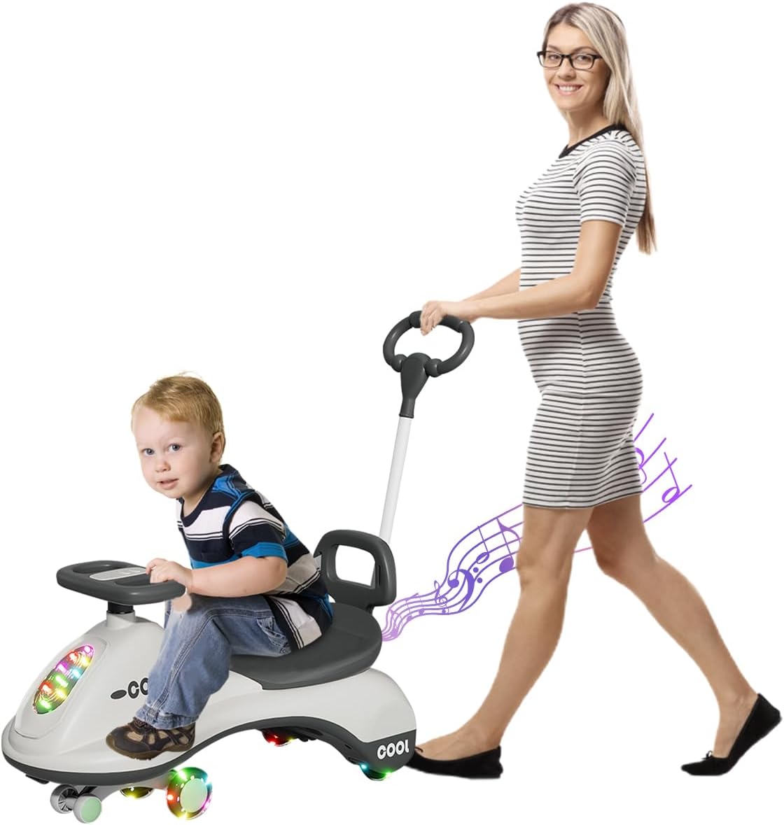 Wiggle Car push-on with Parental Handle-BZ-688-3T