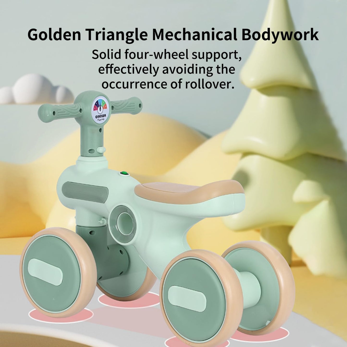 Toddler Fiber Push-On Bike With Lights and Music-BZ-F8