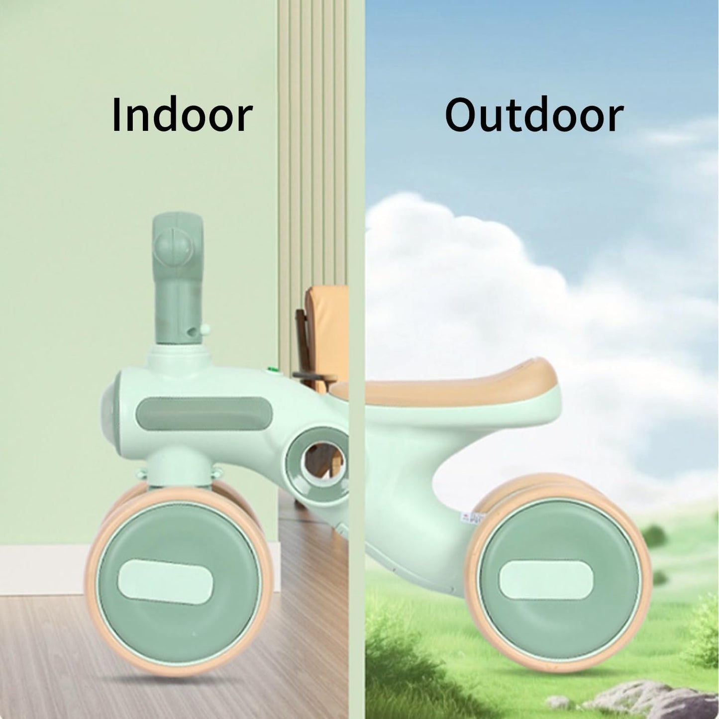 Toddler Fiber Push-On Bike With Lights and Music-BZ-F8