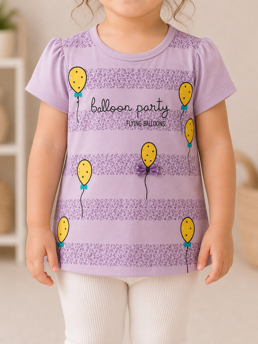 Girl T-Shirt (12-4Y) - Purple