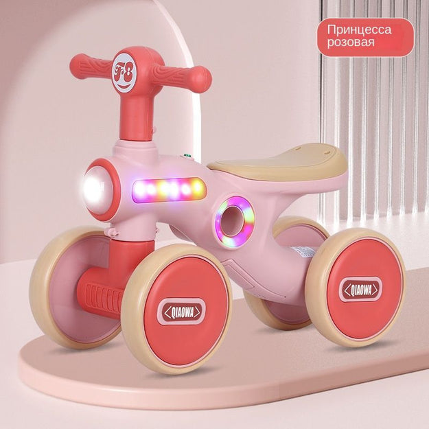 Toddler Fiber Push-On Bike With Lights and Music-BZ-F8