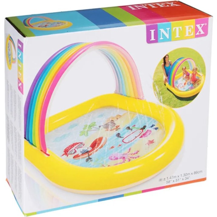 Rainbow Arch Inflatable Spray Kiddie Pool 57156