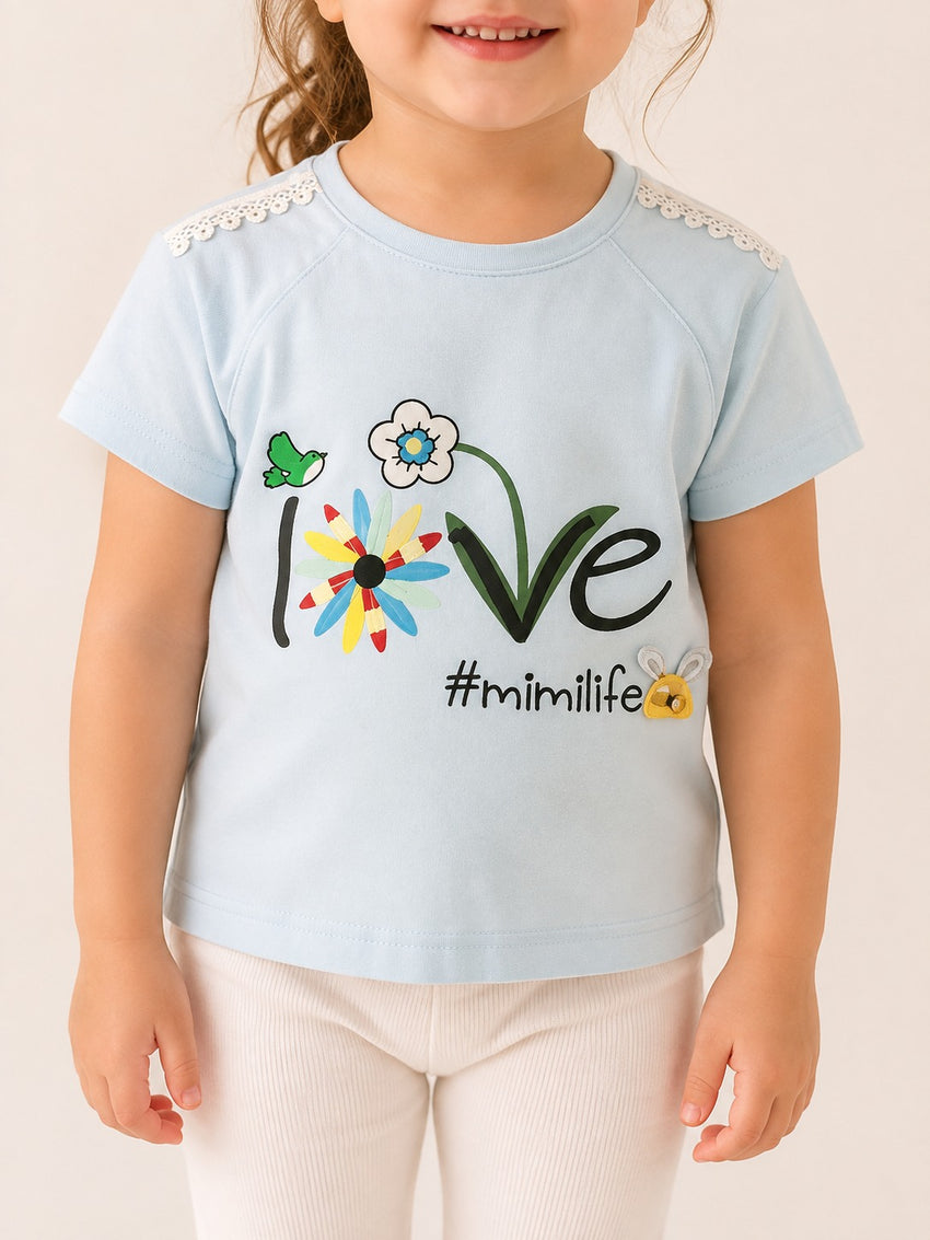 Girls T-Shirt (9-36M) - Blue