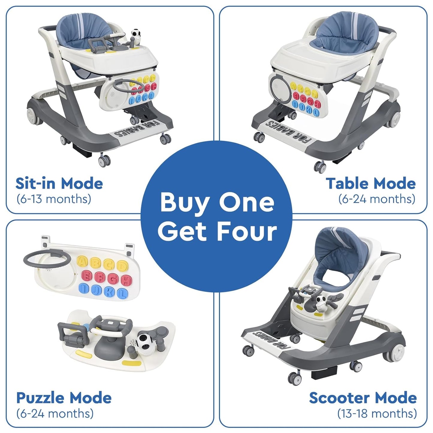 3 in 1 Folding Baby Walker