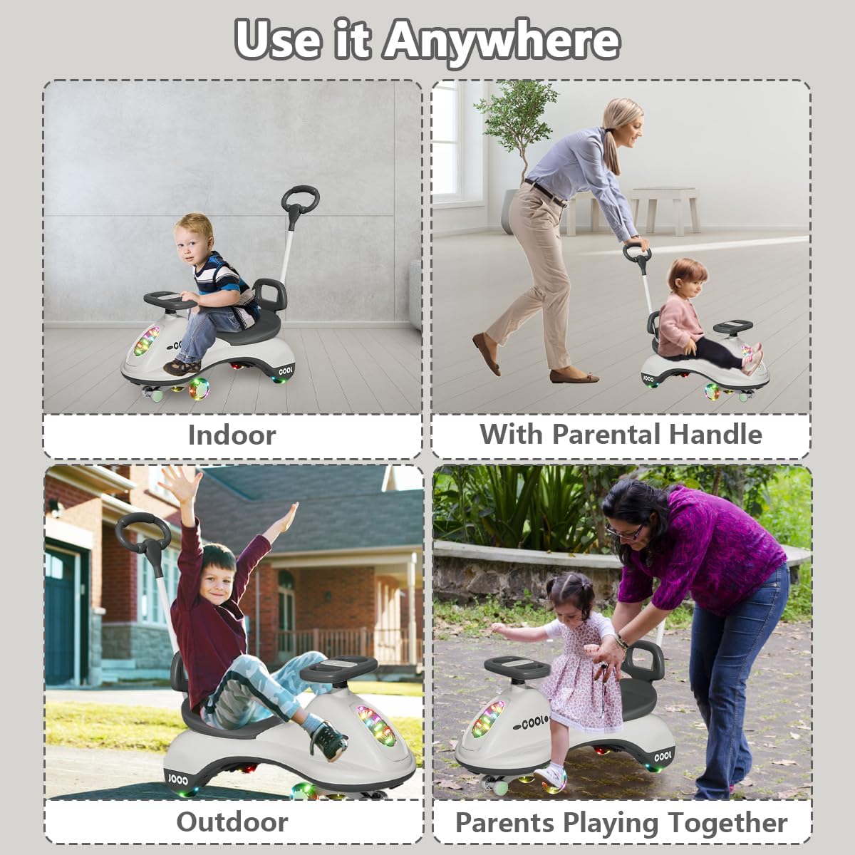 Wiggle Car push-on with Parental Handle-BZ-688-3T