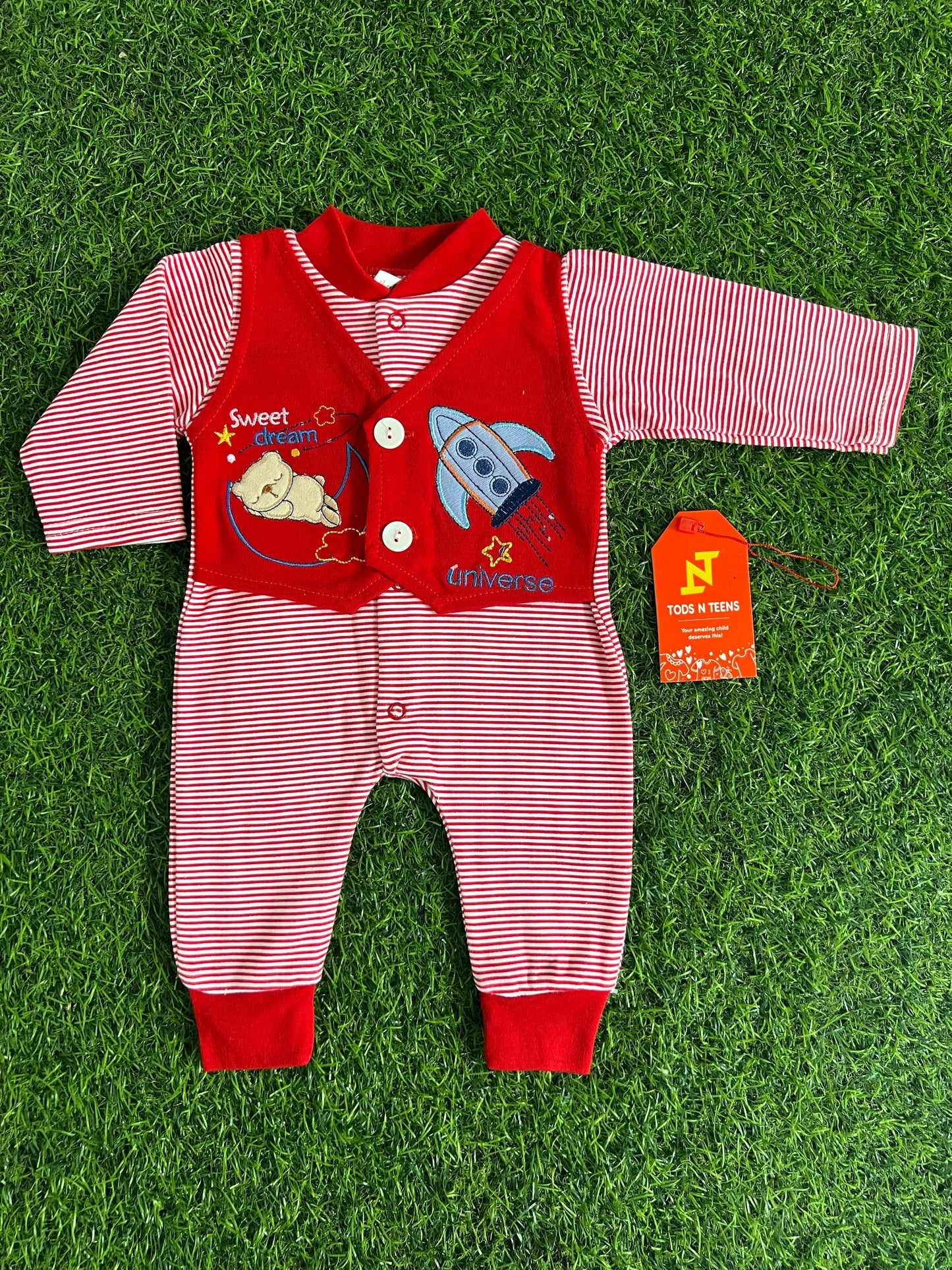 Space Theme Unisex Romper 0-12M Tropical