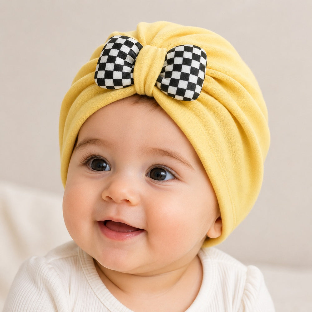 Fleece baby Cap (0-12M) - Mustard