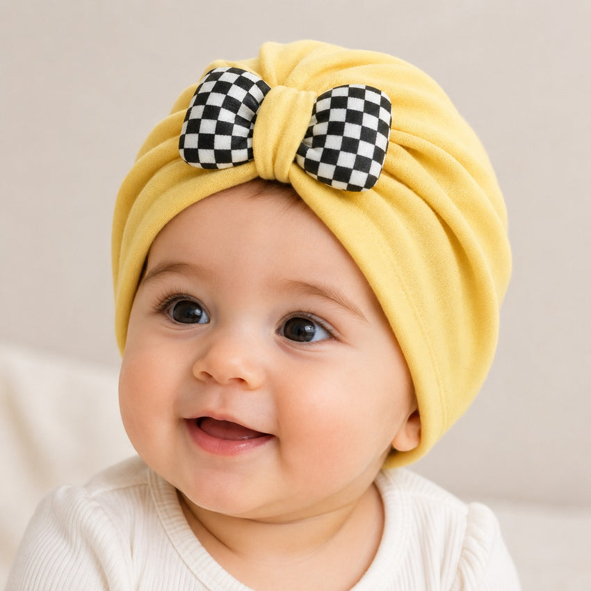 Fleece baby Cap (0-12M) - Mustard