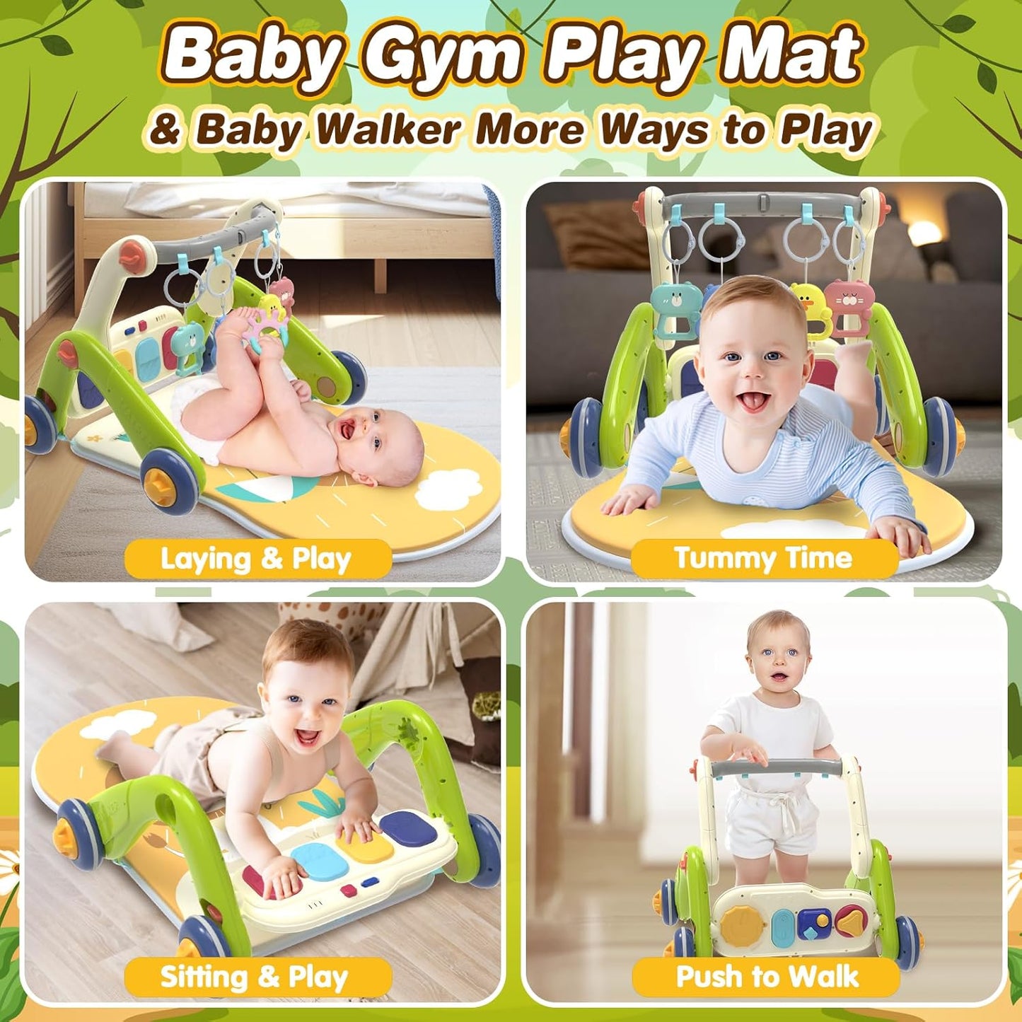 3-in-1 Multistage Walker and Fitness Rack Multi-Function-BZ-6666