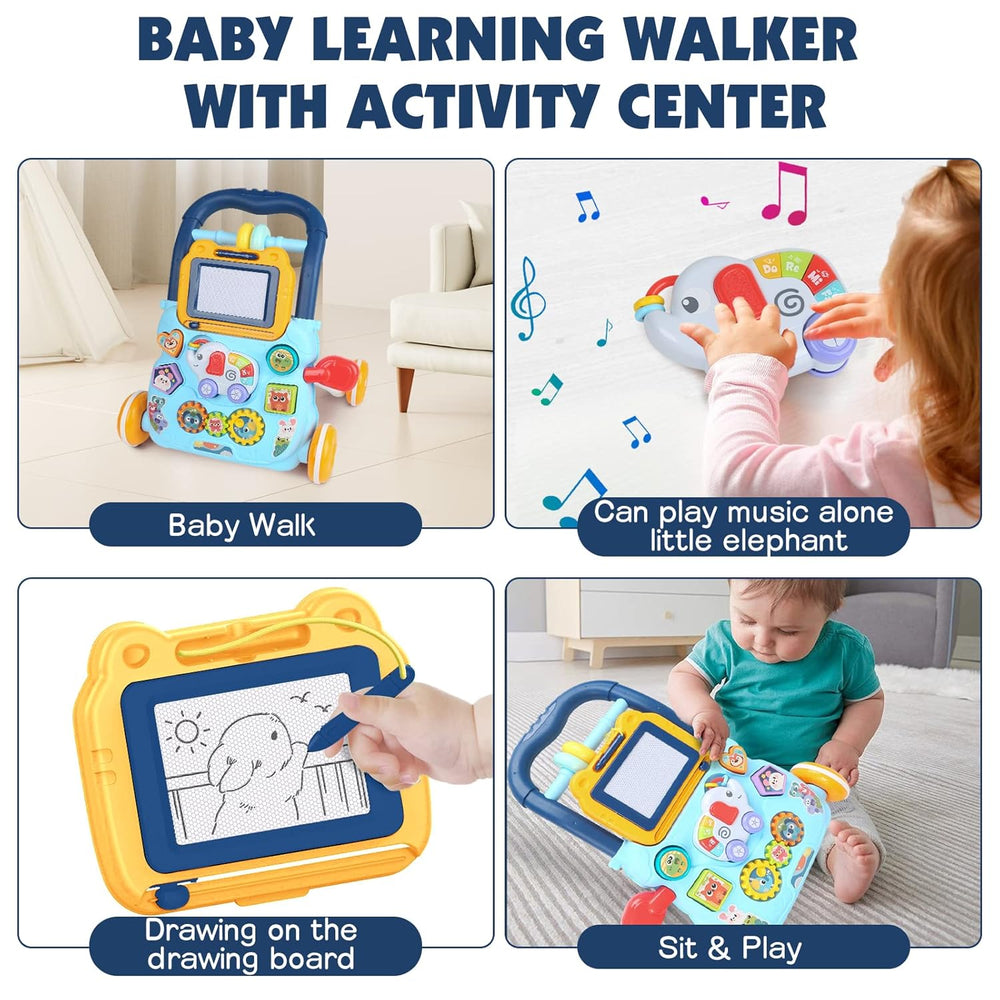 Huanger 2 in 1 Baby Walker with Drawing Board-Sit-to-Stand - 0810-11