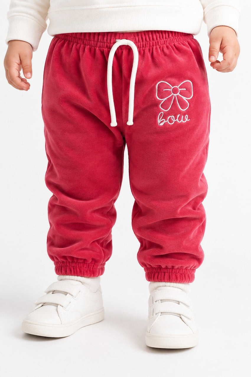 Velvet Trouser (9-24M) - Red