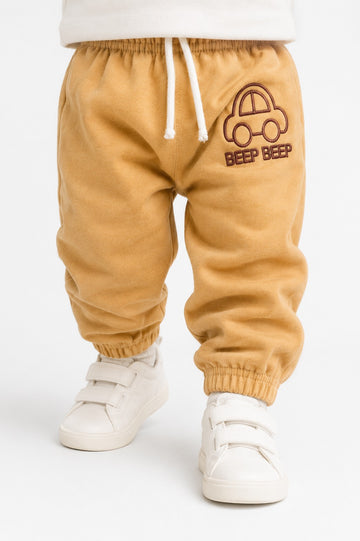 Velvet Trouser (9-24M) - Beige