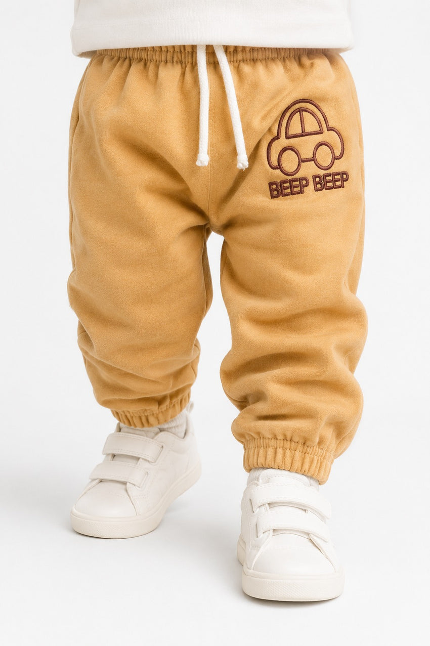 Velvet Trouser (9-24M) - Beige