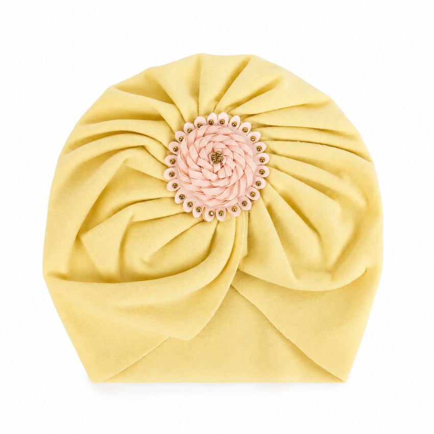 Fleece baby Cap (0-12M) - Yellow