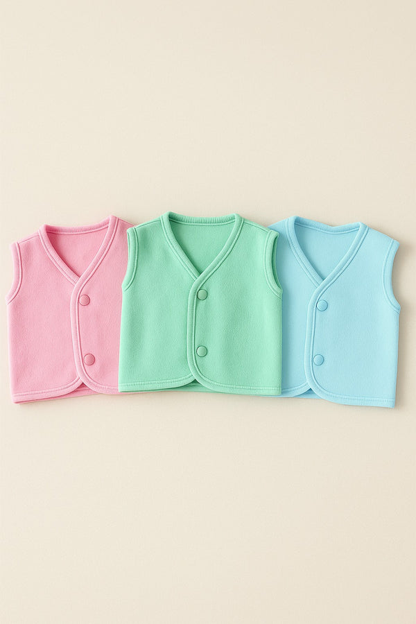 VP39-Pack of 3 Winter Vests (0-12M)