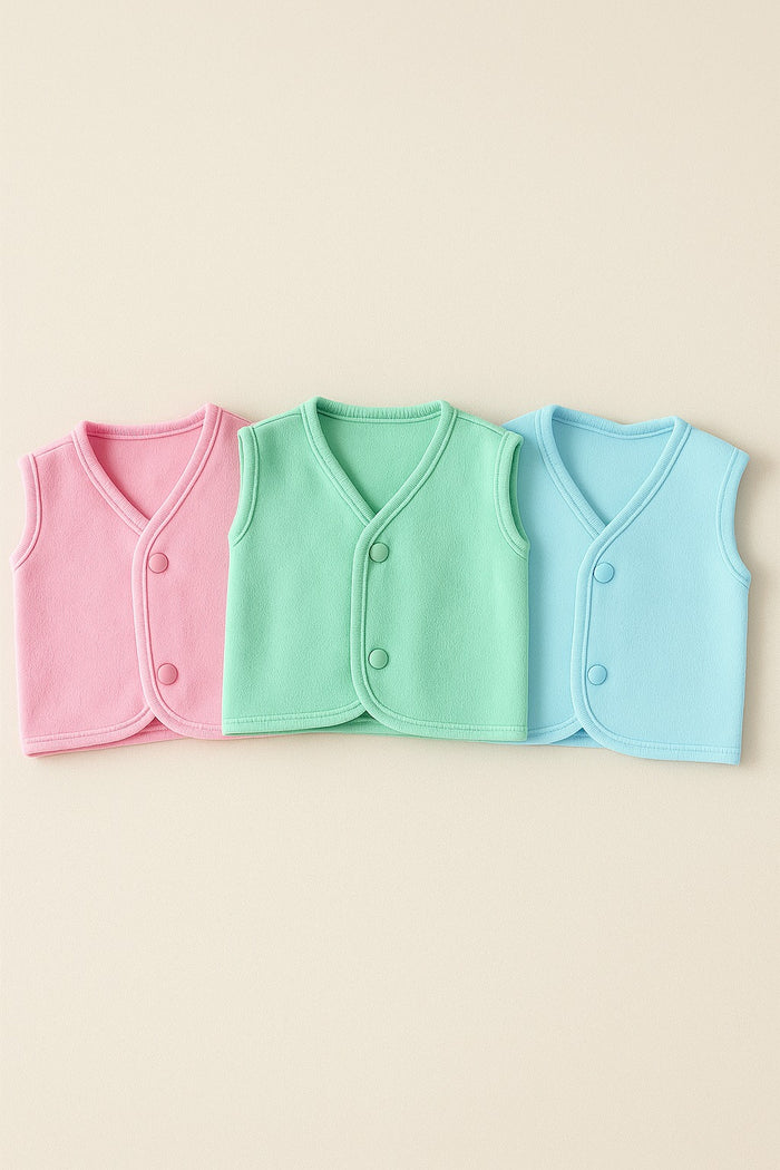 VP39-Pack of 3 Winter Vests (0-12M)