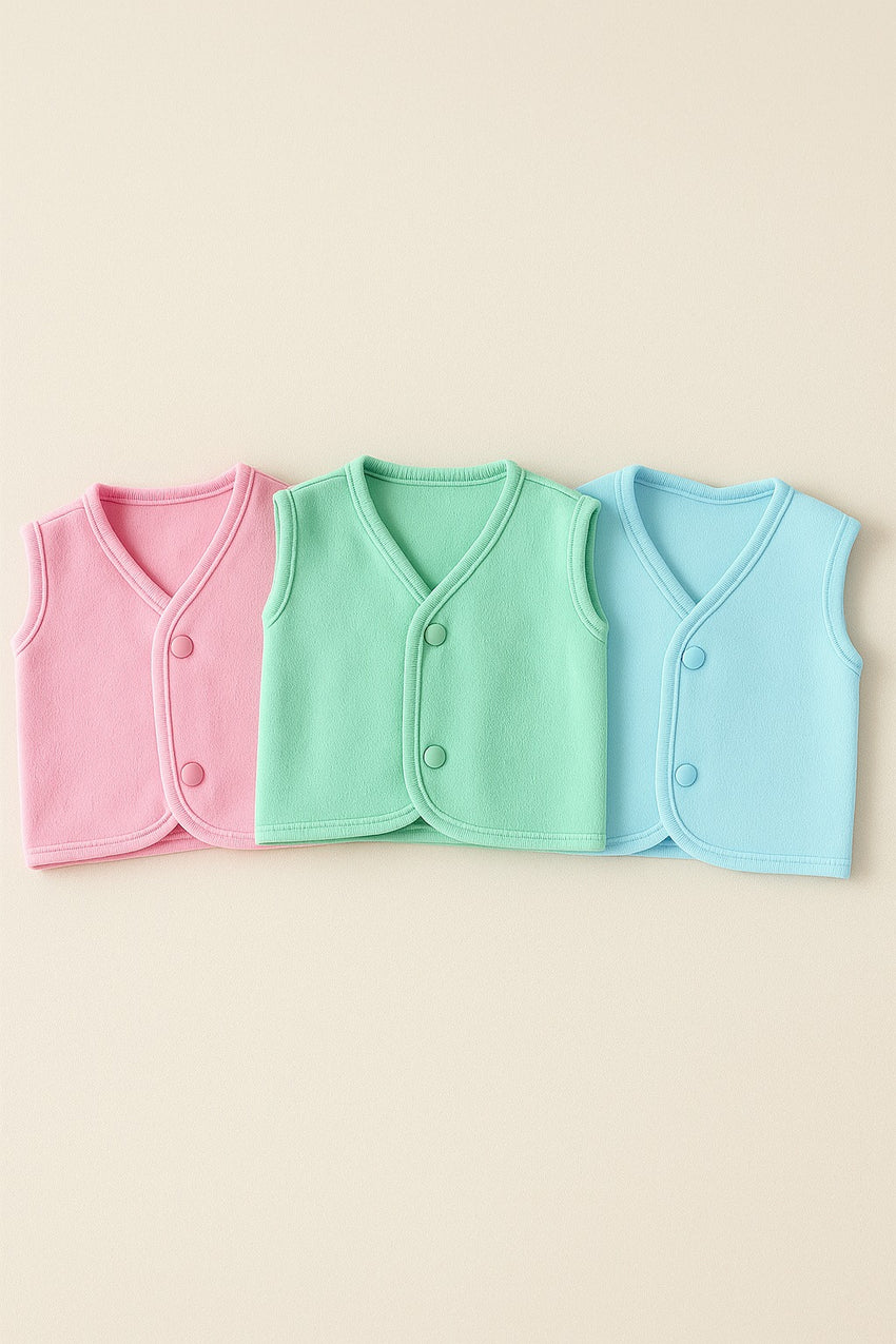 VP39-Pack of 3 Winter Vests (0-12M)