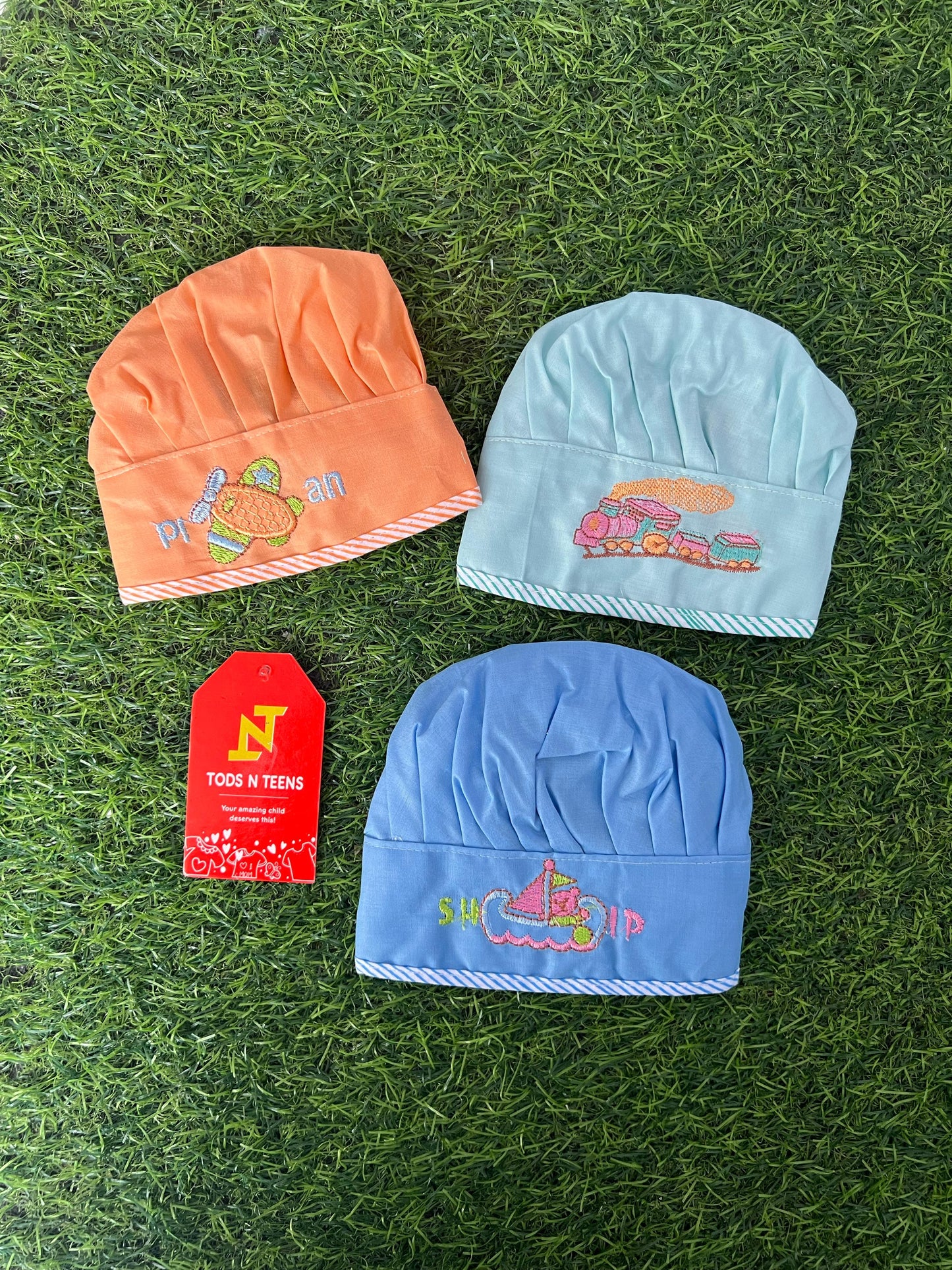 Pack Of 3 Infant Baby Caps (0-3M)