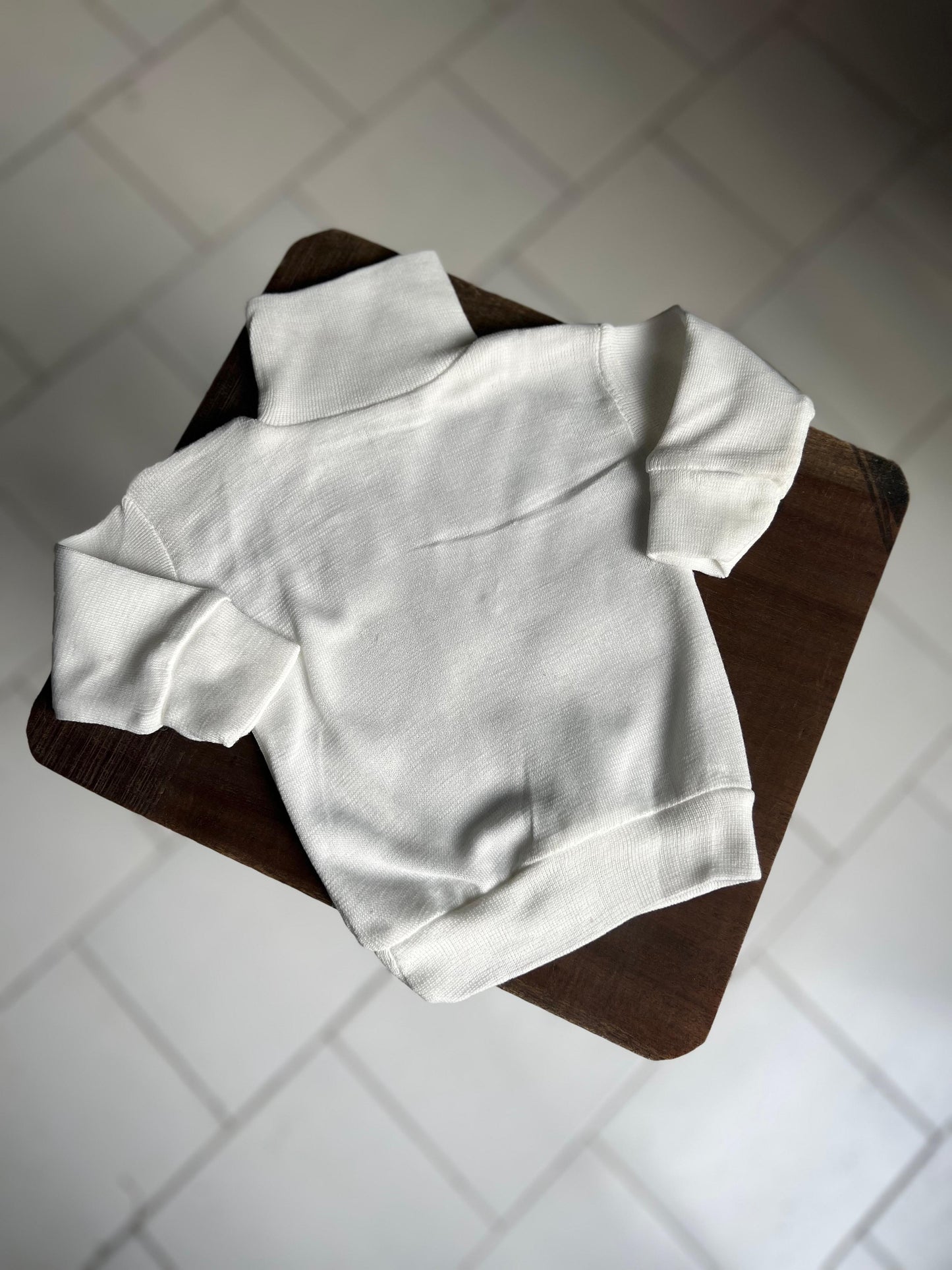 White Baby Turtle Neck