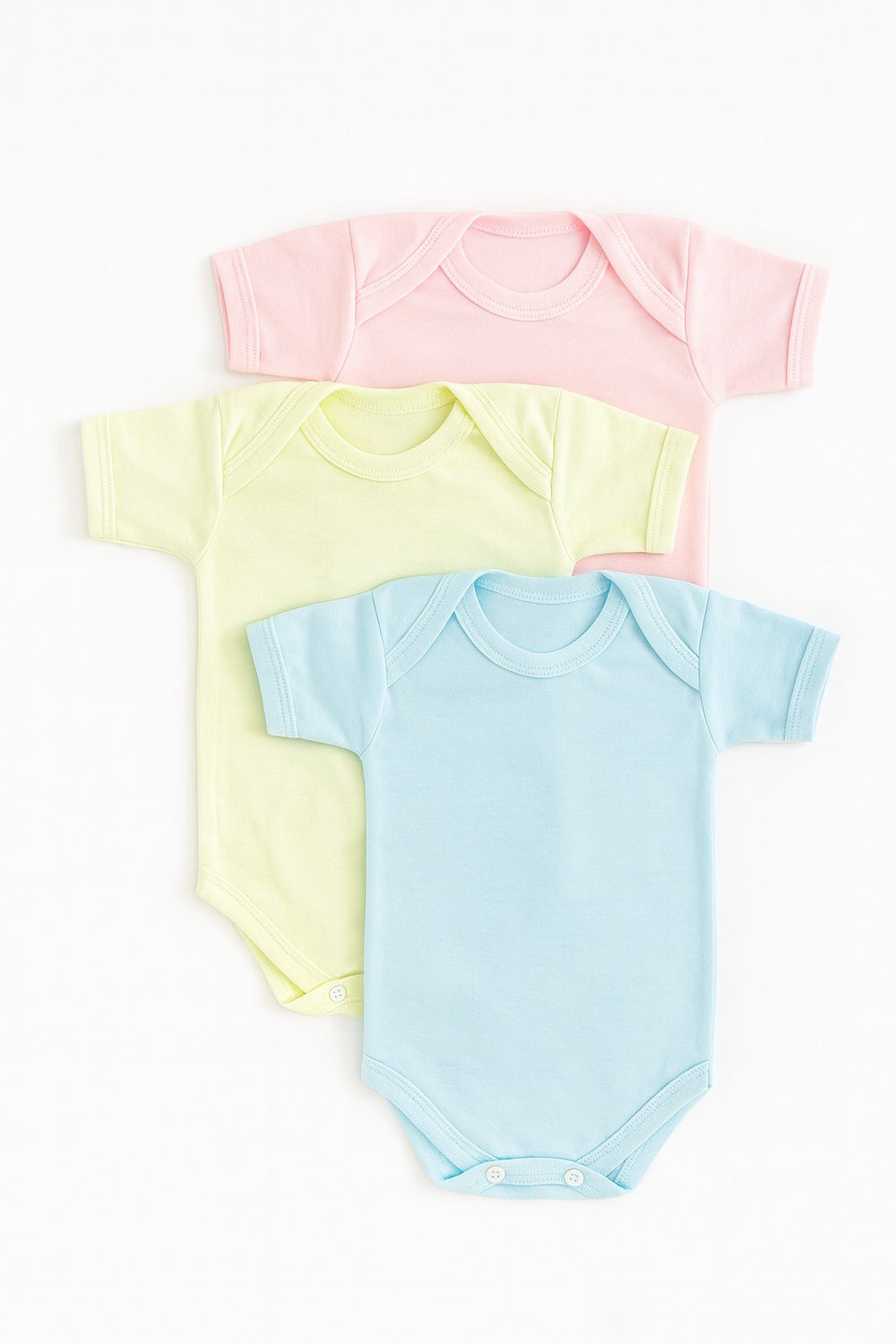 Pack of 3 Plain Bodysuits (0-12M)