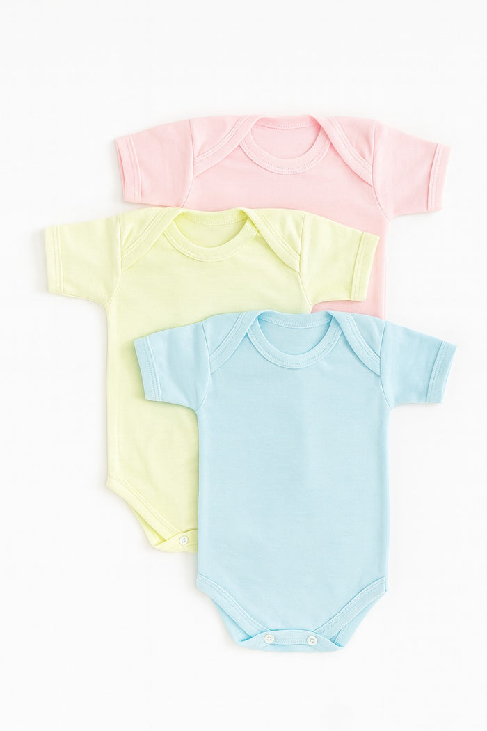Pack of 3 Plain Bodysuits (0-12M)