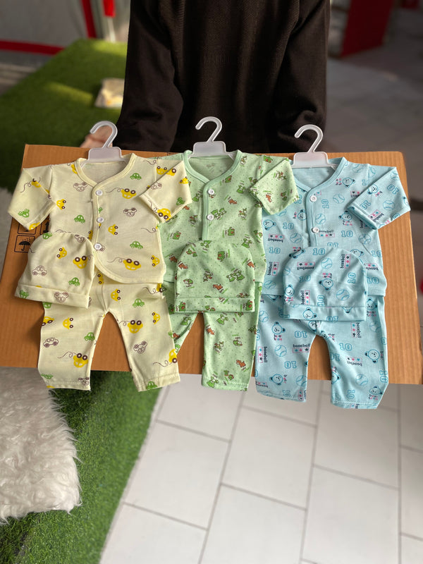 Pack of 3 Jhabla Sets (NB-3 M)