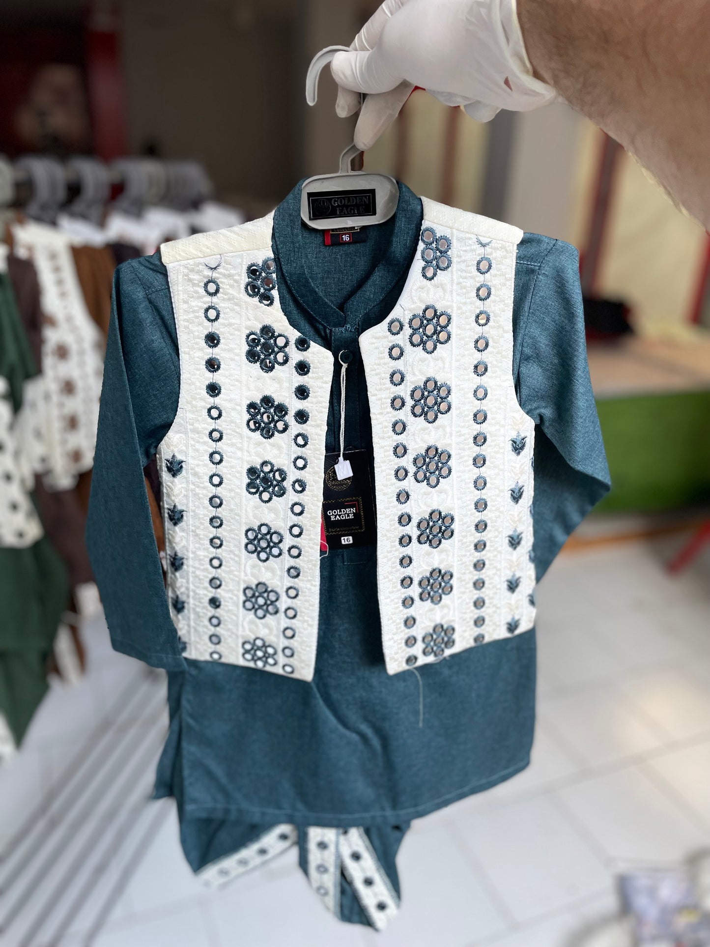 SK43- Kurta Dhoti Waistcoat