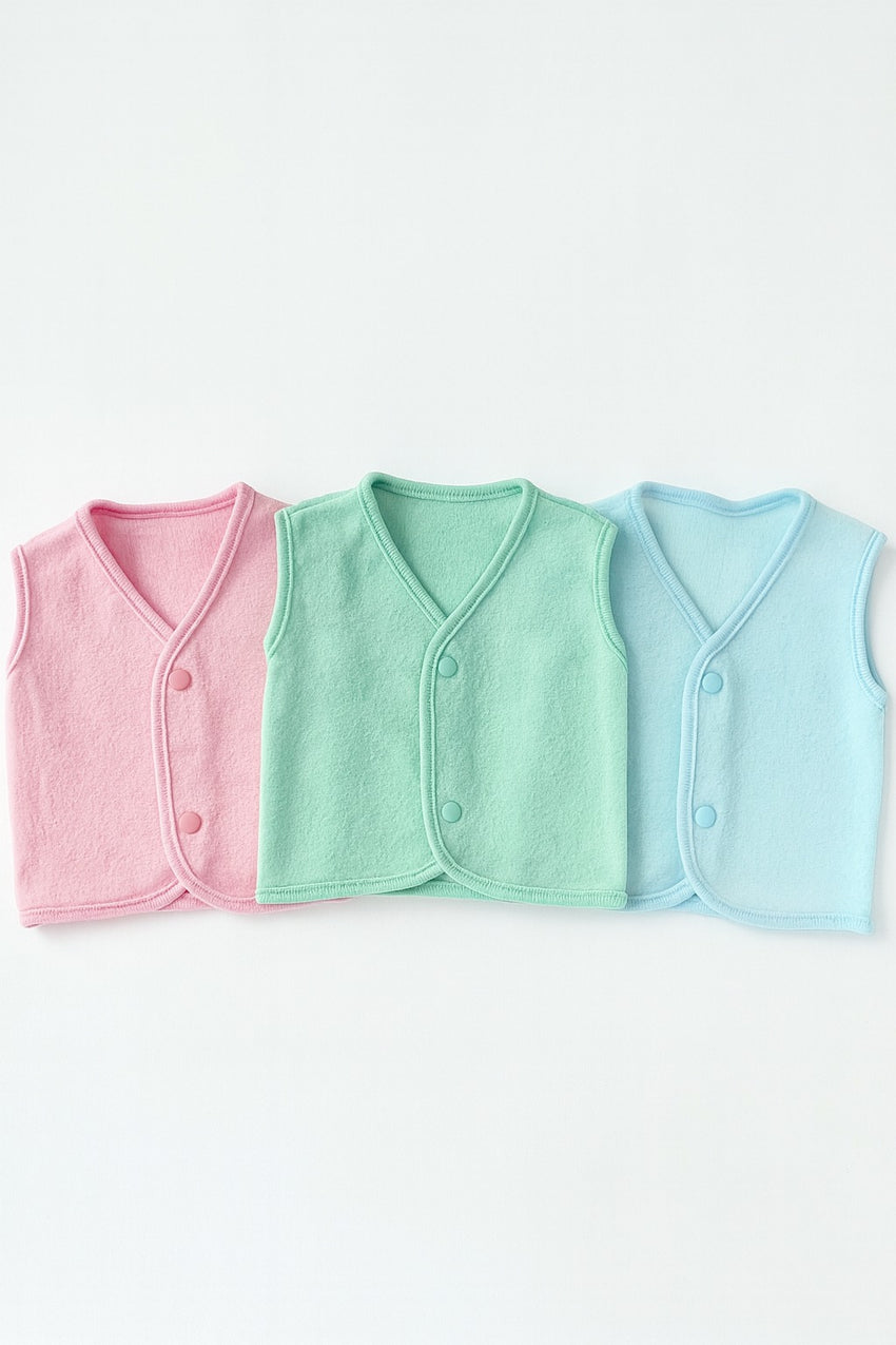 VP39-Pack of 3 Winter Vests (0-12M)